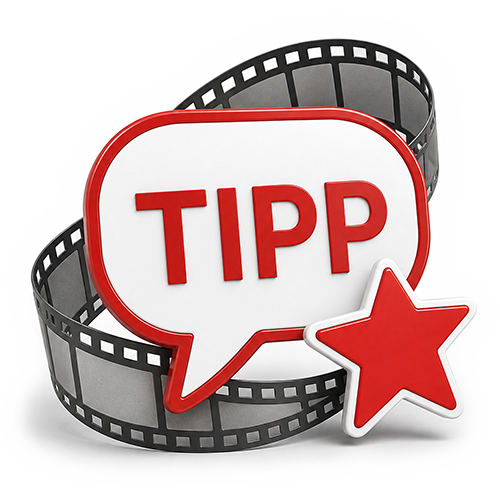 Filmklappe und Sterne als Symbol für den Young Audience Filmtipp