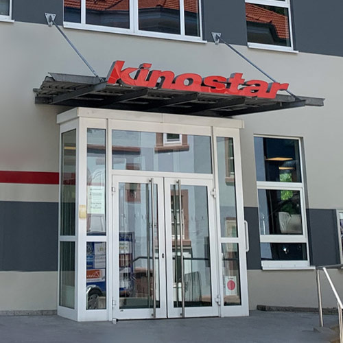 Eingang der Kinostar Filmwelt Bretten