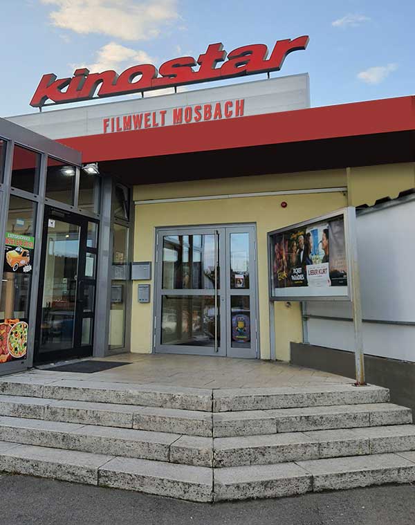 Außenansicht der Kinostar Filmwelt Mosbach